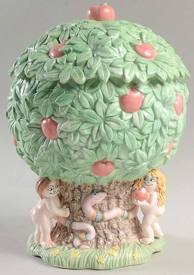 Snake in the Grass Candy Jar & Lid by Fitz & Floyd-1