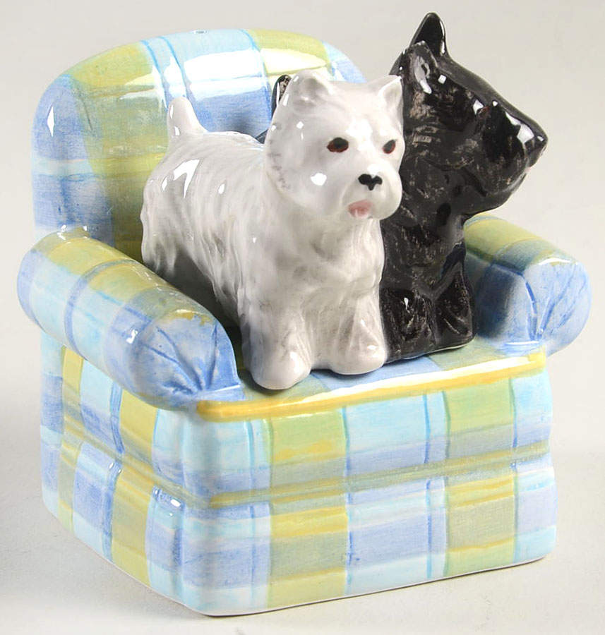 Kennel Klub Stacking Figure Salt & Pepper Set by Fitz & Floyd-1