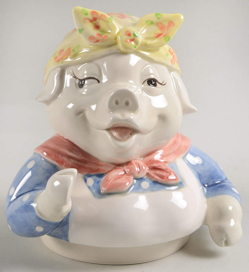 Barnyard Animals Lid for Cookie Jar by Fitz & Floyd-1