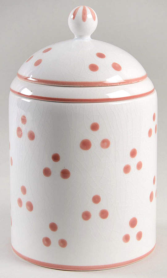 Village Fair Red Drip Jar w/ Lid & Strainer by Fitz & Floyd-1