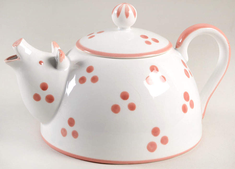 Village Fair Red Teapot & Lid by Fitz & Floyd-1