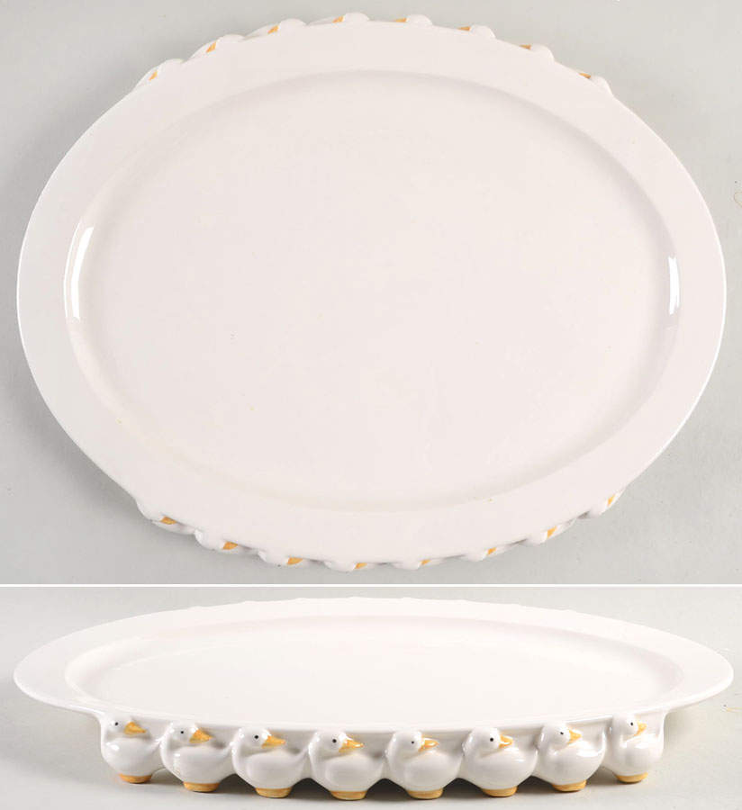 Duck 16" Oval Serving Platter by Fitz & Floyd-1