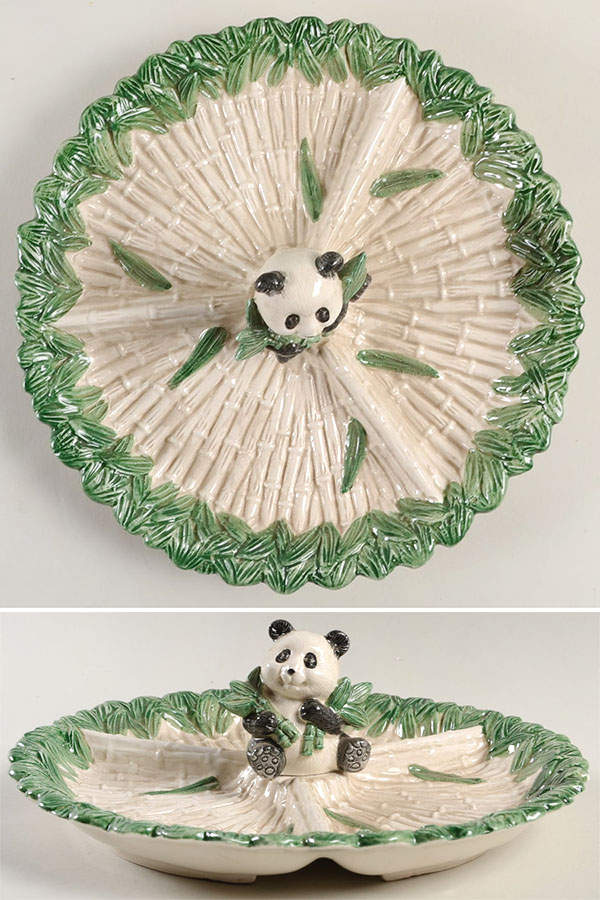 Panda 3-Part Relish by Fitz & Floyd-1