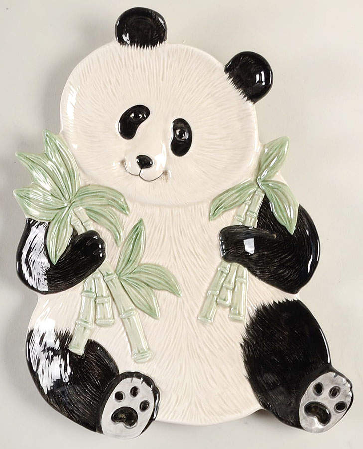 Panda Canape Plate-Large by Fitz & Floyd-1