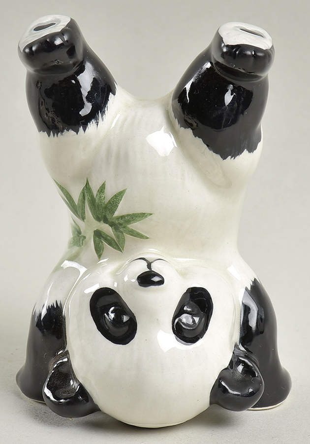 Panda Tumbling Panda Figurine on Back by Fitz & Floyd-1