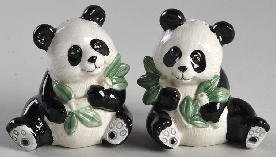 Panda Figural Salt & Pepper Set by Fitz & Floyd-1