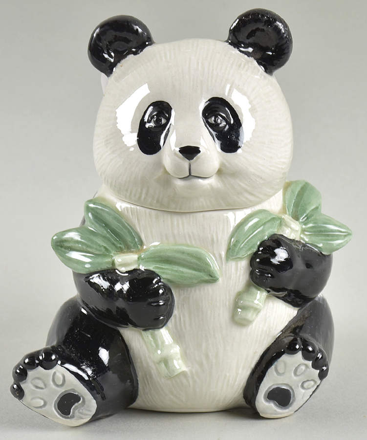 Panda Sugar Bowl & Lid by Fitz & Floyd-1
