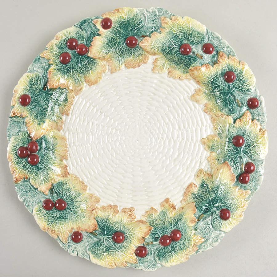 Woodland Foliage 12" Chop Plate (Round Platter) by Fitz & Floyd-1