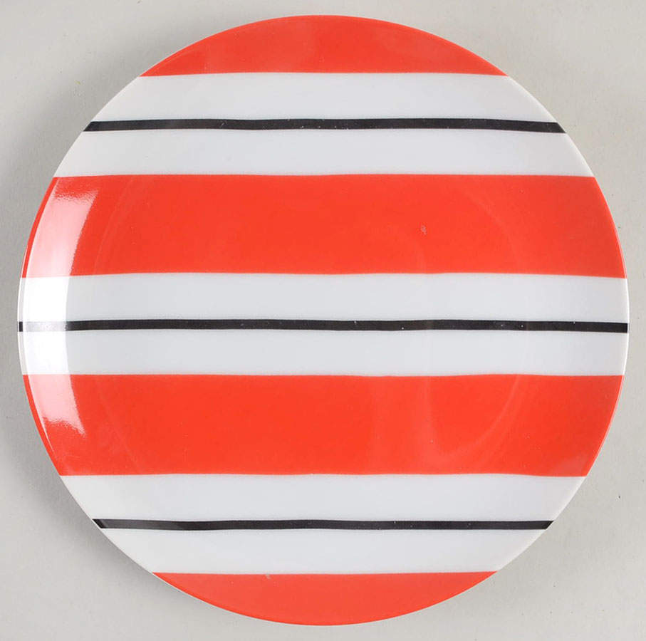 Monaco (Red and Black) Salad Plate by Fitz & Floyd-1