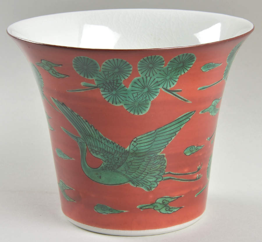 Flying Stork 6" Flower Pot No Underplate by Fitz & Floyd-1
