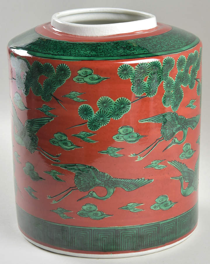 Flying Stork Canton Jar No Lid by Fitz and Floyd-1