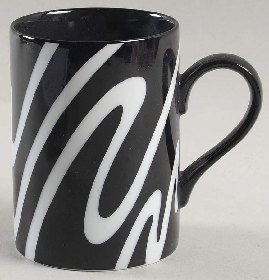Rive Gauche (White on Black) Mug by Fitz & Floyd-1