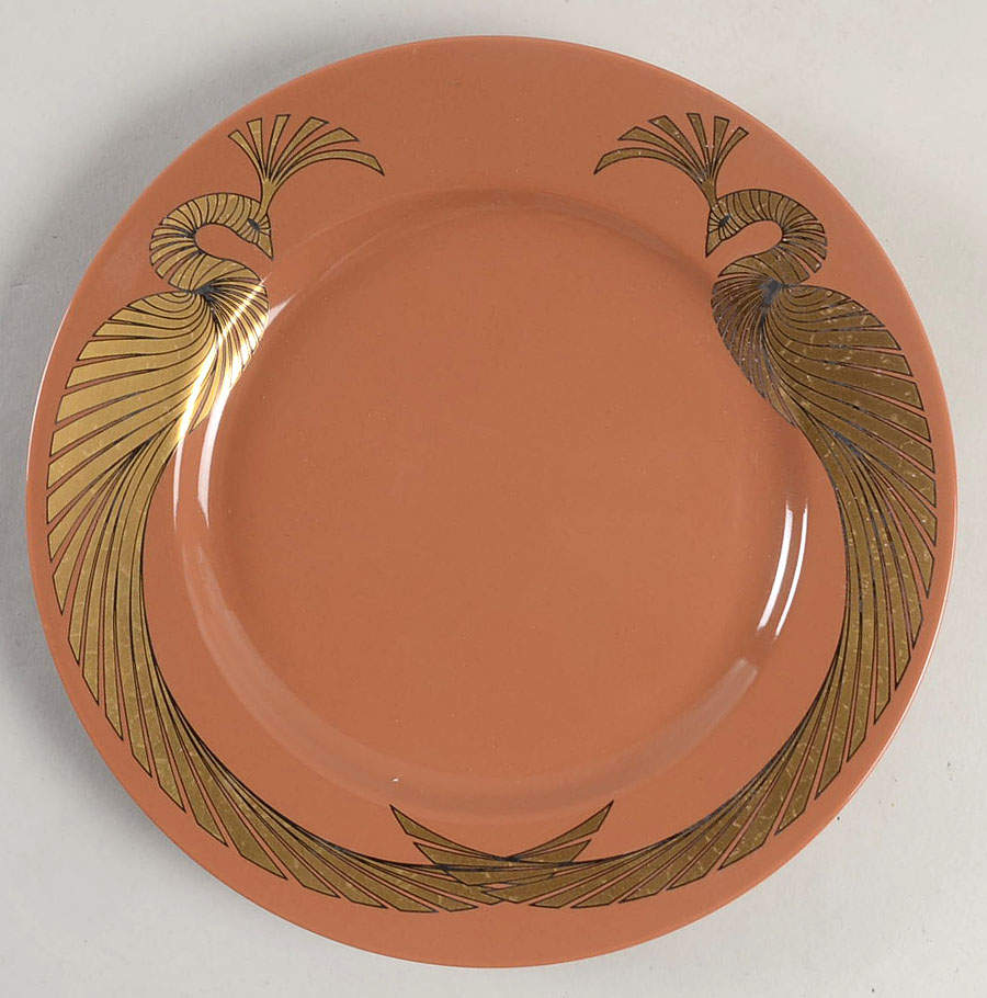 Phoenix d'Or (Gold on Sandalwood) Salad Plate by Fitz & Floyd-1