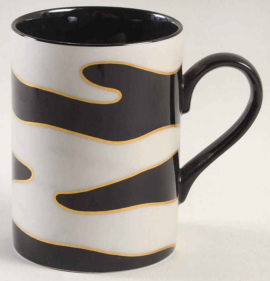 Nuages Nocturnes (Black on Satin Silver) Mug by Fitz & Floyd-1