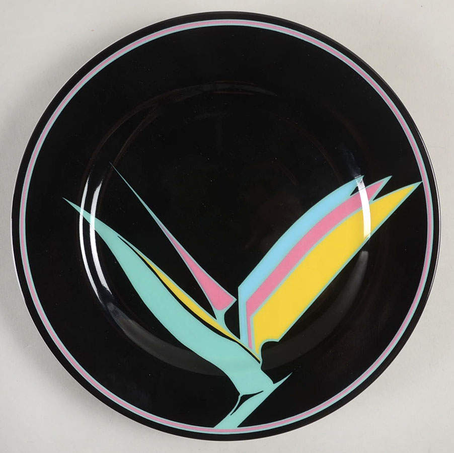 Oiseau de Paradis (Yellow and Turquise) Salad Plate by Fitz & Floyd-1