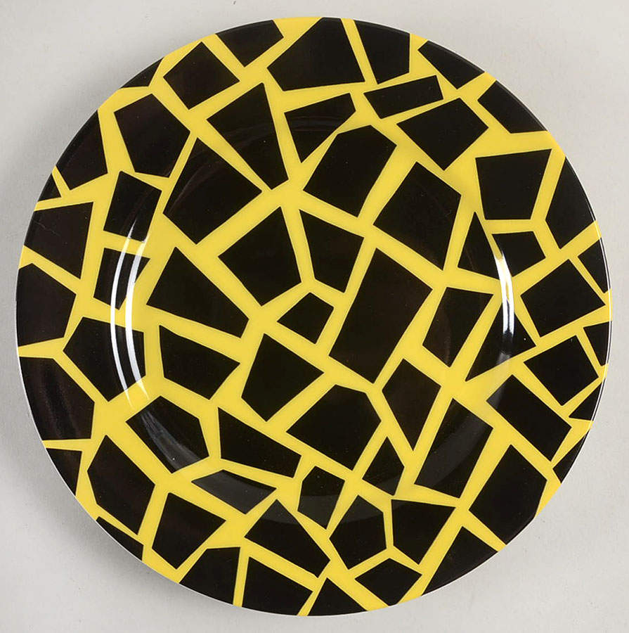 Terrazzo (Black on Yellow) Salad Plate by Fitz & Floyd-1