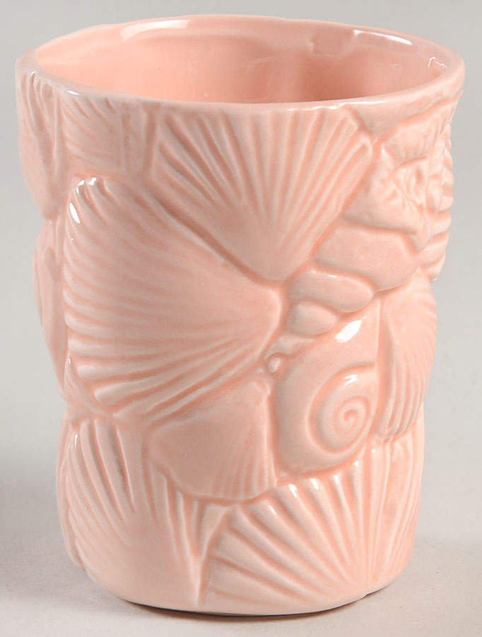 Island Shells Peach China Bathroom Tumbler by Fitz & Floyd-1