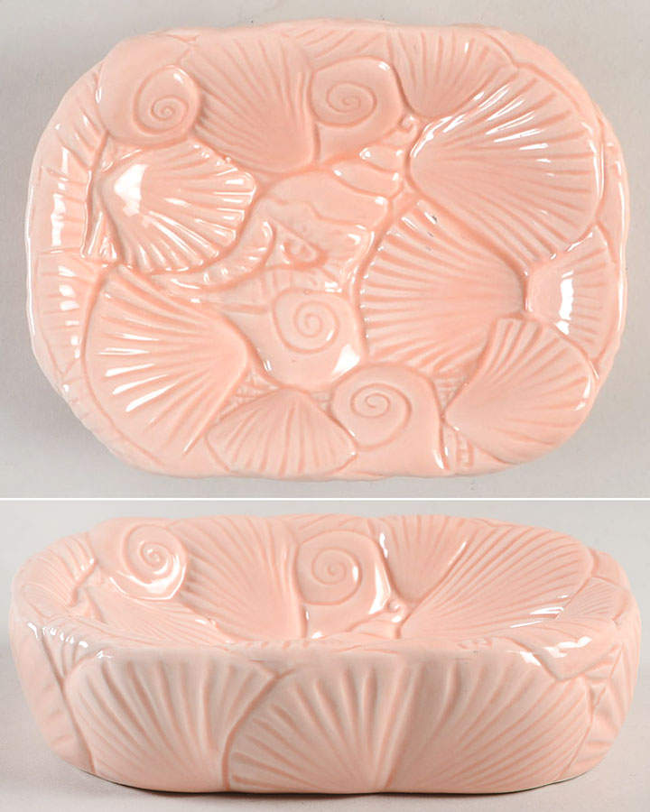 Island Shells Peach Soap Dish by Fitz & Floyd-1