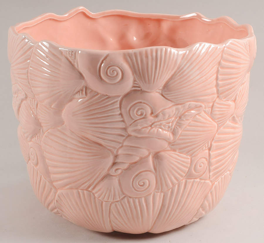 Island Shells Peach 8" Cachepot by Fitz & Floyd-1