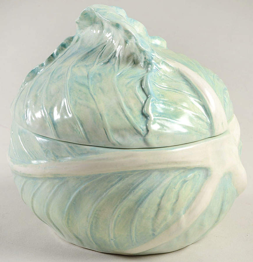 Vegetable Harvest Cabbage Figural Covered Box by Fitz & Floyd-1