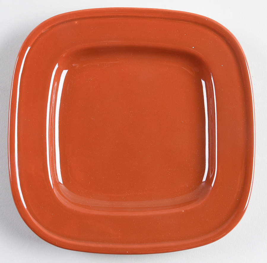 Quadrille Cinnamon (Earthenware) Square Salad Plate by Fitz & Floyd-1