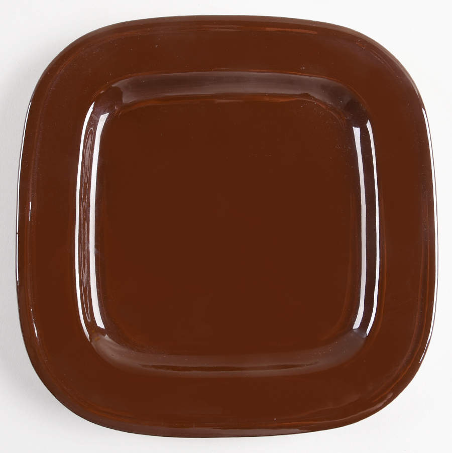 Quadrille Brown  (Earthenware) Square Dinner Plate by Fitz and Floyd-1