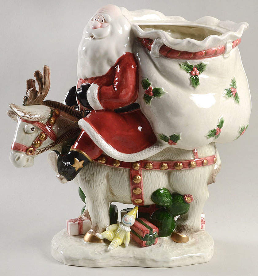 Southwest Santa Cookie Jar No Lid by Fitz & Floyd-1