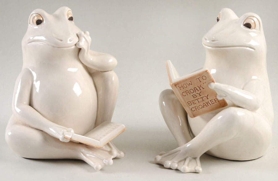 Frog China Bookend - Set of 2 by Fitz & Floyd-1