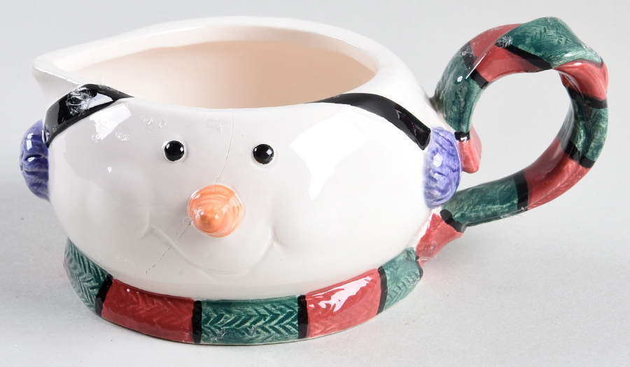 Yule Snowman Stackable Creamer by Fitz & Floyd-1