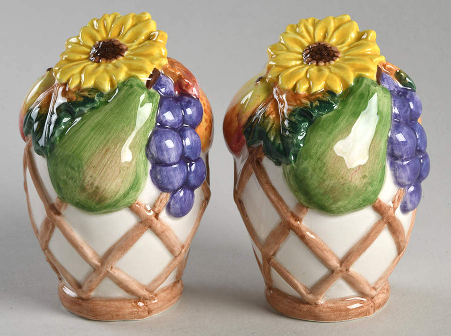 Fruit Trellis Salt & Pepper Set by Fitz and Floyd-1