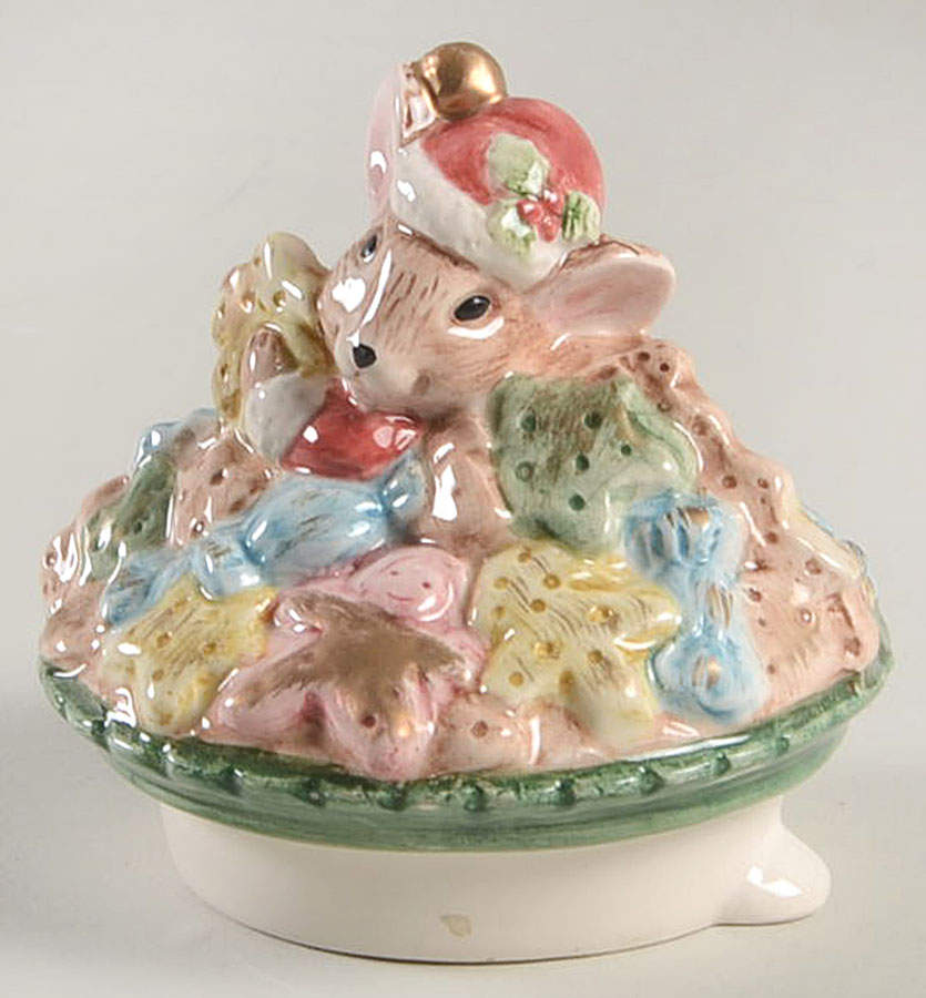 Christmas Mice Lid for Teapot by Fitz & Floyd-1