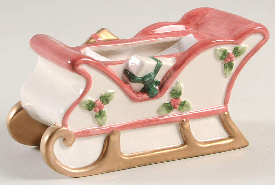 Christmas Mice Sugar Bowl No Lid by Fitz & Floyd-1