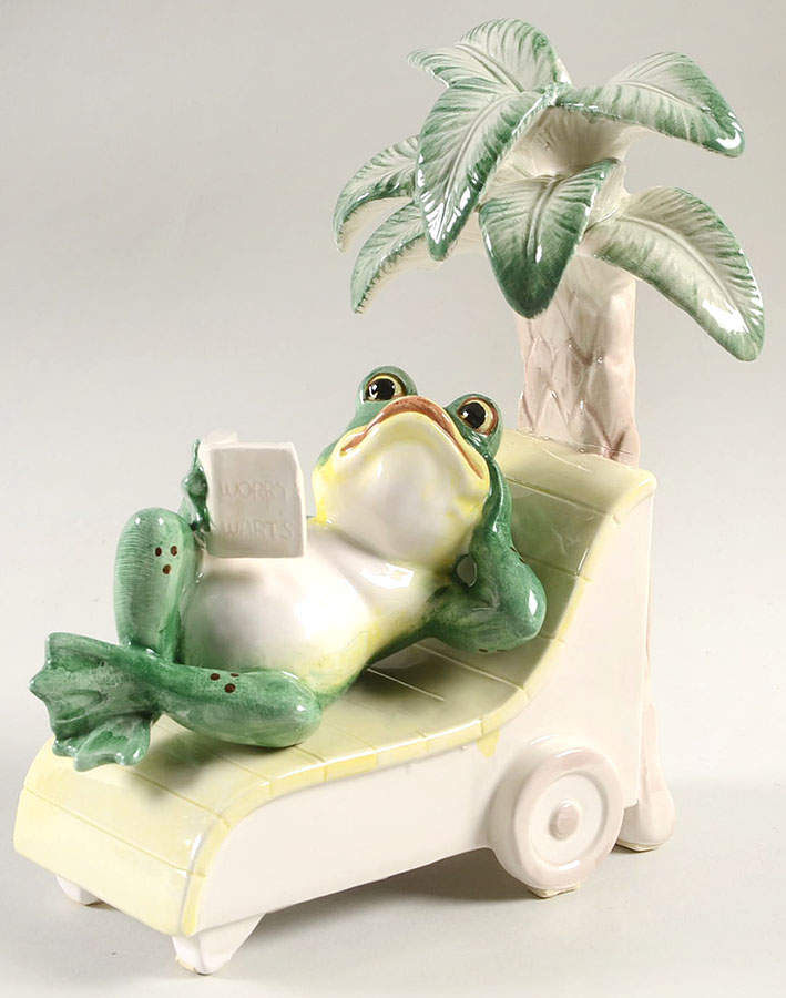 Frog Dundee Single China Bookend by Fitz & Floyd-1