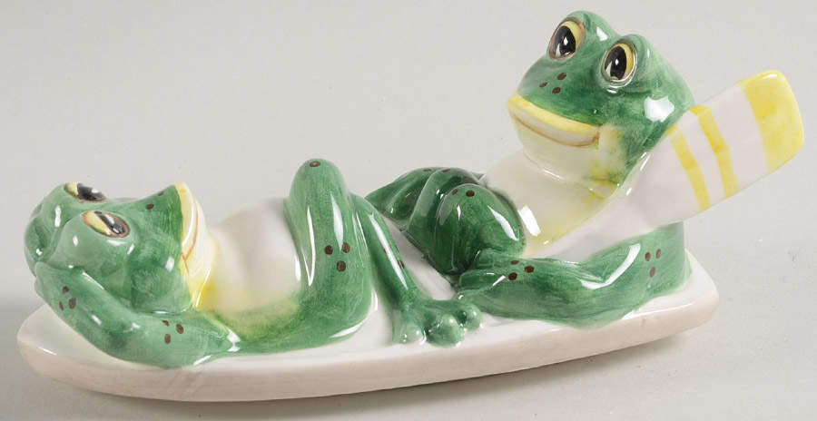 Frog Dundee Lid for Figural Covered Box by Fitz & Floyd-1