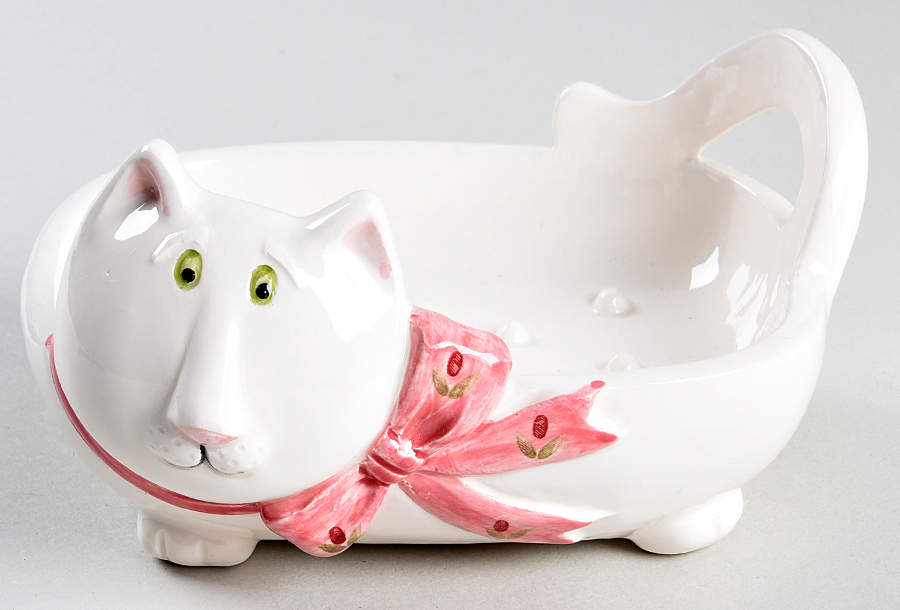 Cleo the Cat Soap Dish by Fitz & Floyd-1