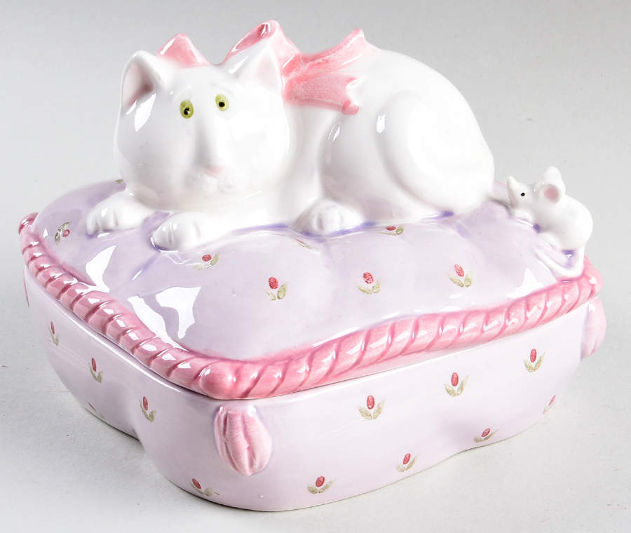 Cleo the Cat Figural Box & Lid by Fitz & Floyd-1
