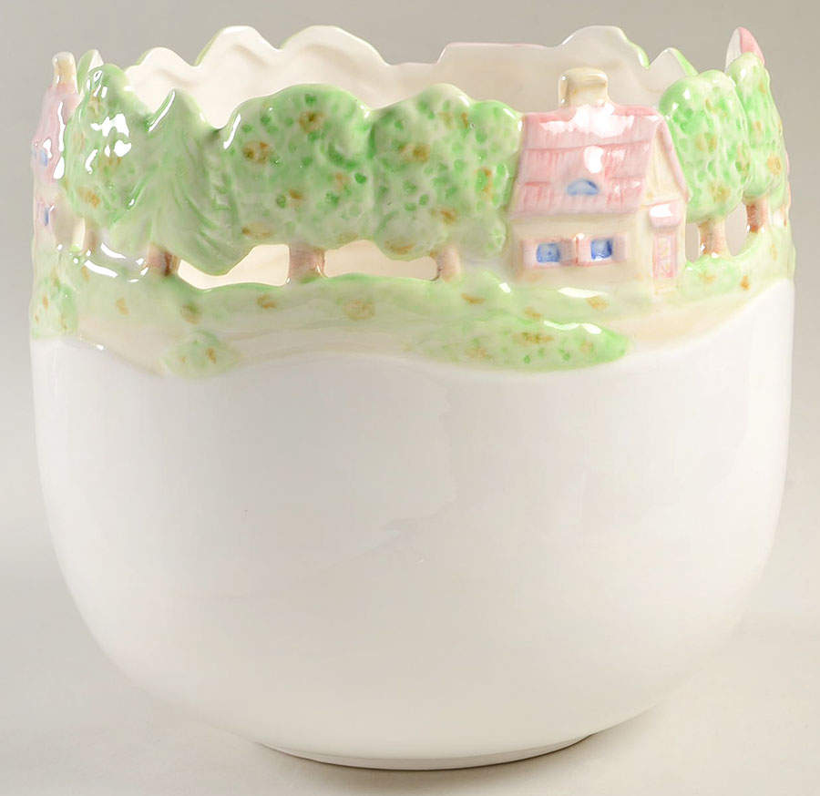 Village Green House 7" Cachepot by Fitz & Floyd-1