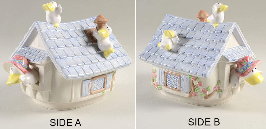 Dolly Duck Lid for Cookie Jar by Fitz & Floyd-1