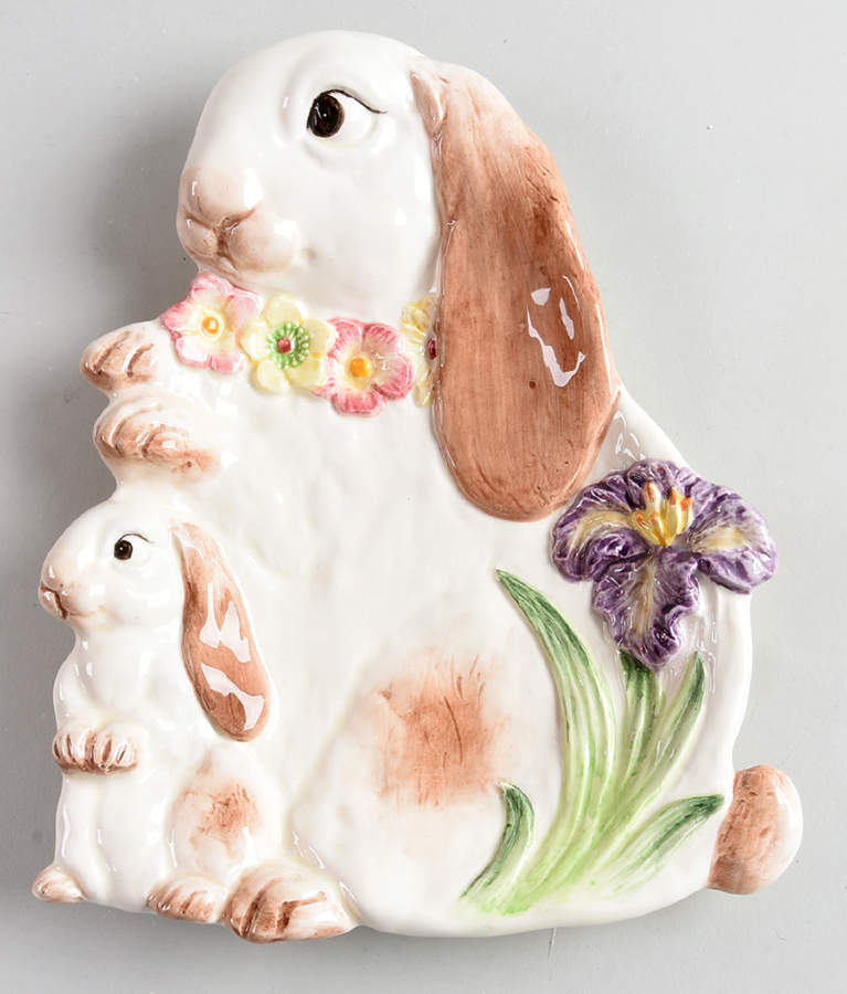 Flop Eared Bunny Canape Plate by Fitz & Floyd-1