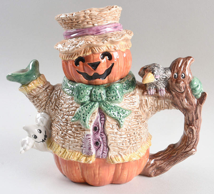 Jack O Lantern Teapot & Lid by Fitz & Floyd-1