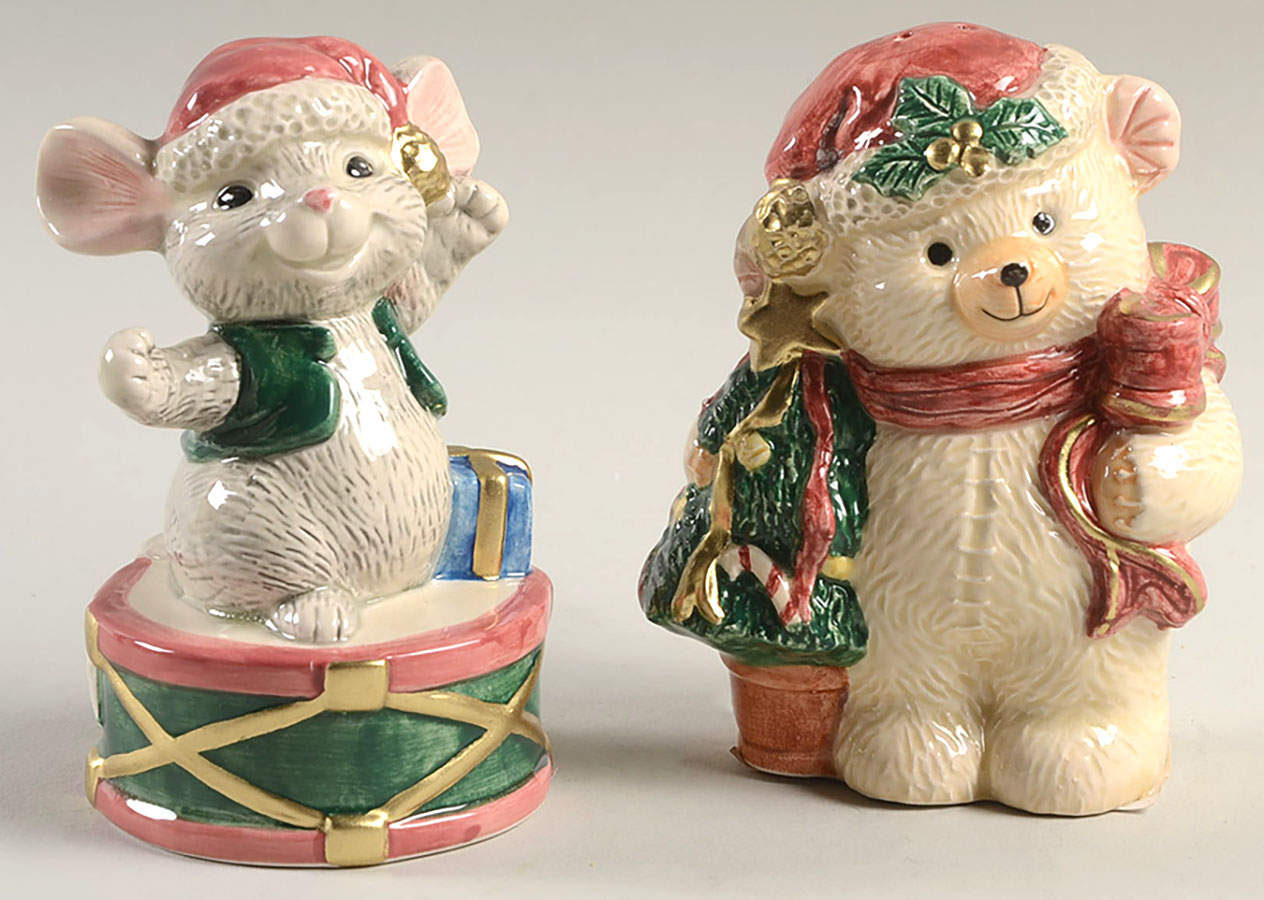 Holiday Bear Salt & Pepper Set by Fitz & Floyd-1