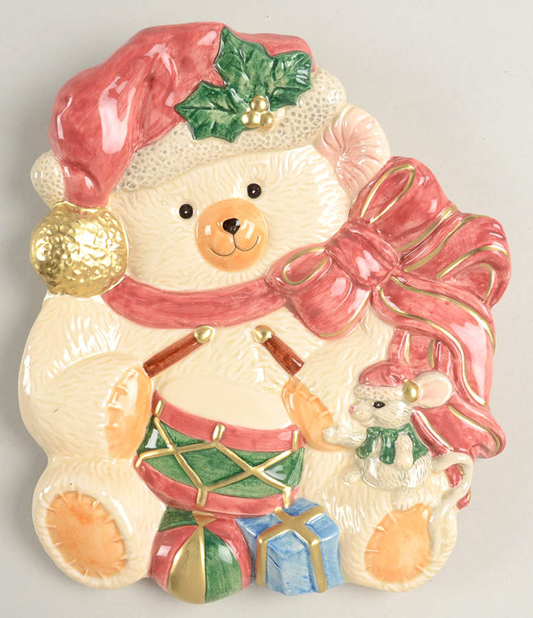 Holiday Bear Canape Plate by Fitz & Floyd-1