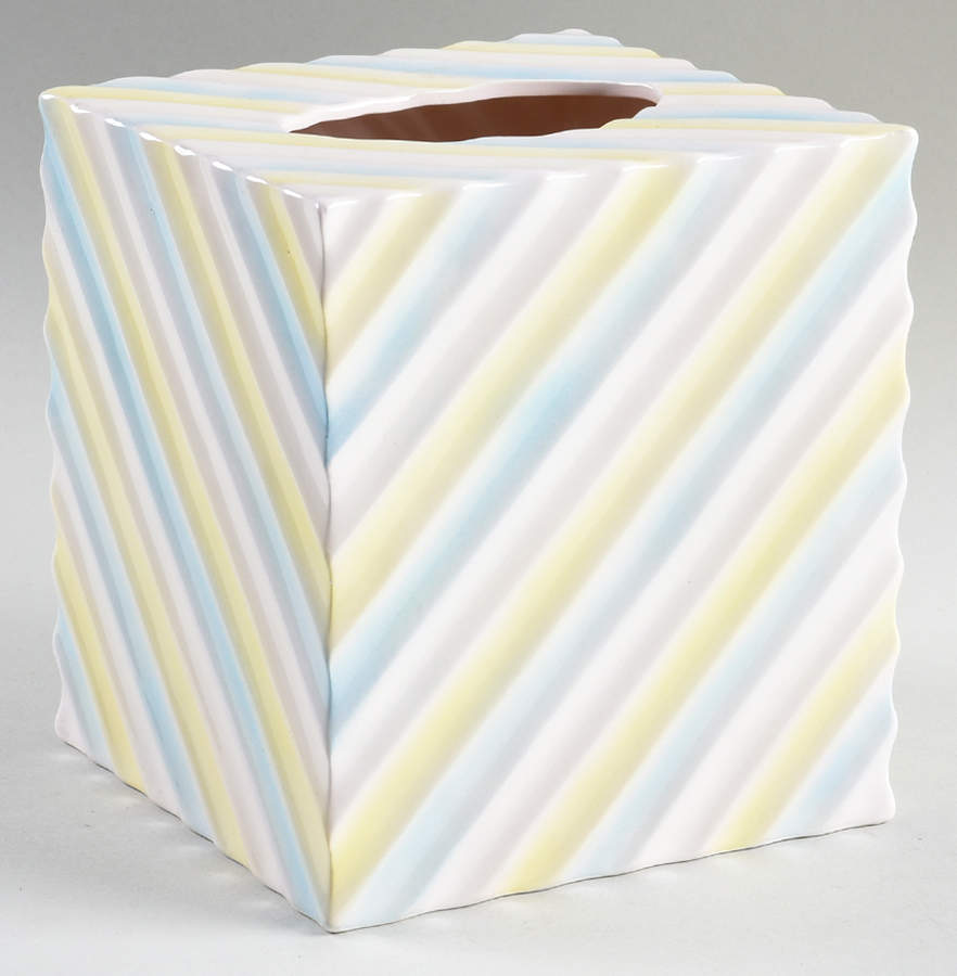 Rainbow Shell Square Tissue Box Cover by Fitz & Floyd-1