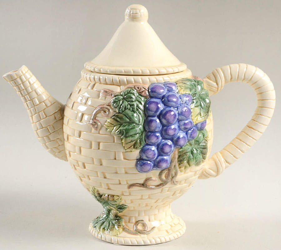 Sonoma Grapes Teapot & Lid by Fitz & Floyd-1