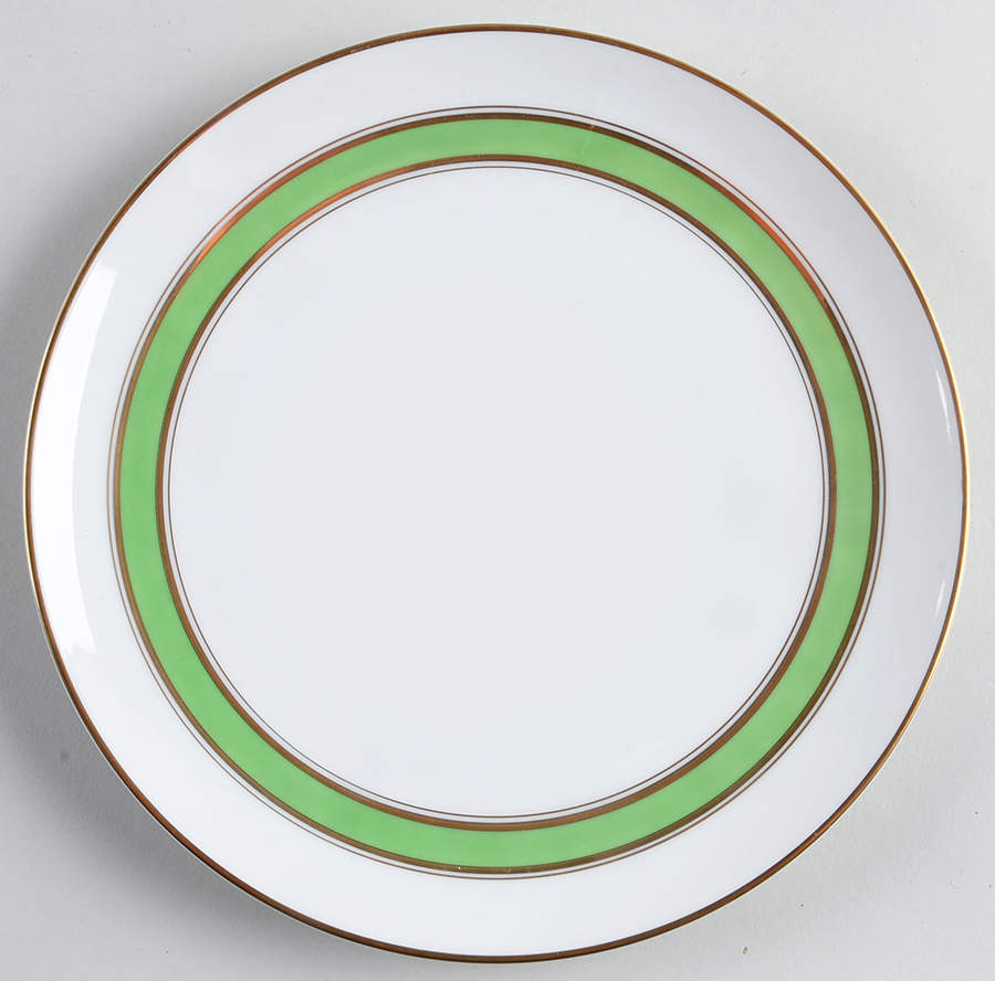 Green Color Band Luncheon Plate by Fitz & Floyd-1