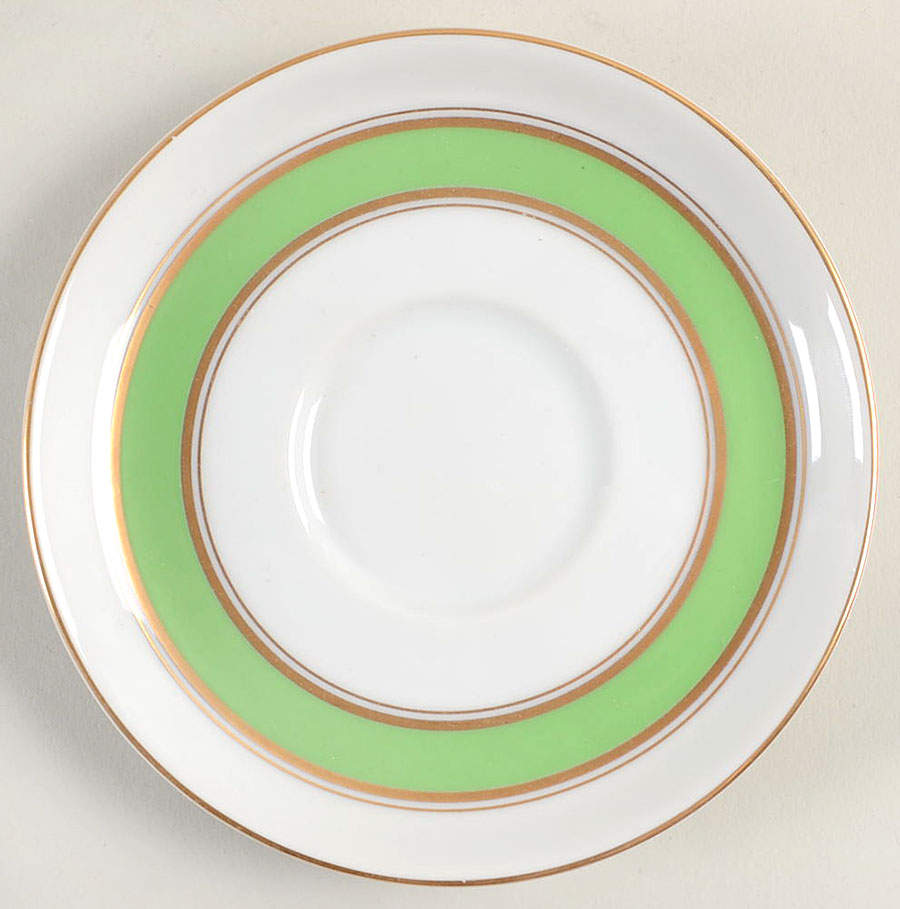 Green Color Band Saucer for Demitasse Cup by Fitz & Floyd-1
