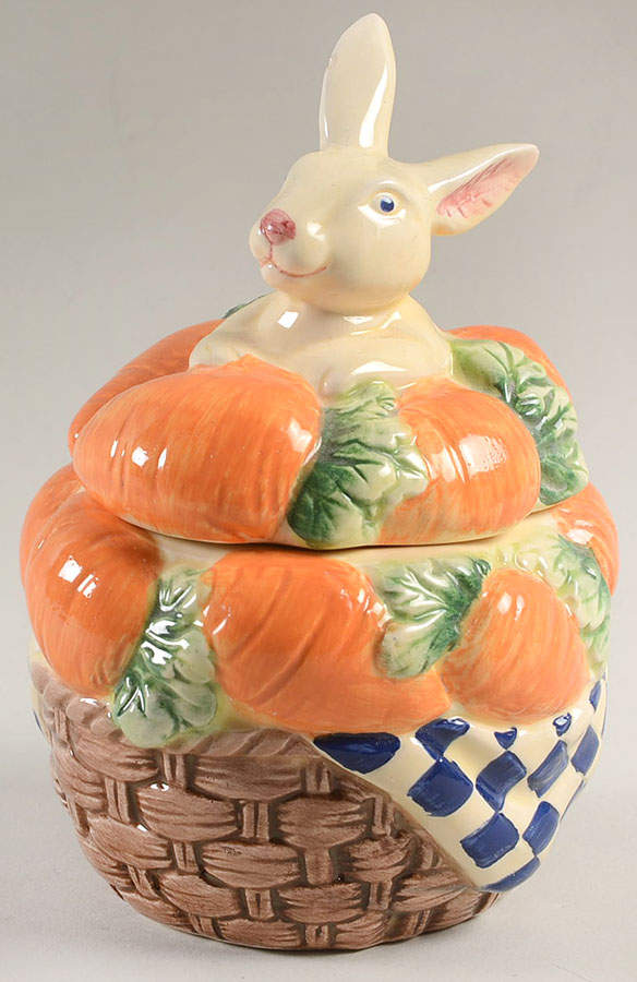 Carrot Patch Sugar Bowl & Lid by Fitz & Floyd-1