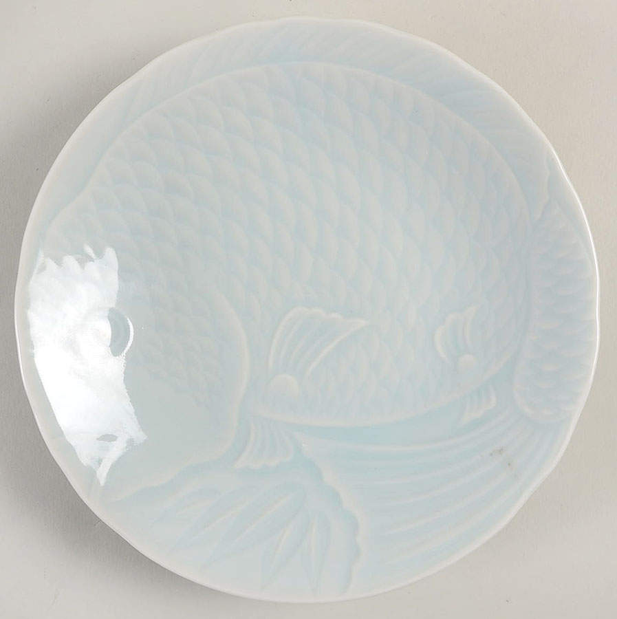 Embossed Fish Celadon Salad Plate by Fitz & Floyd-1