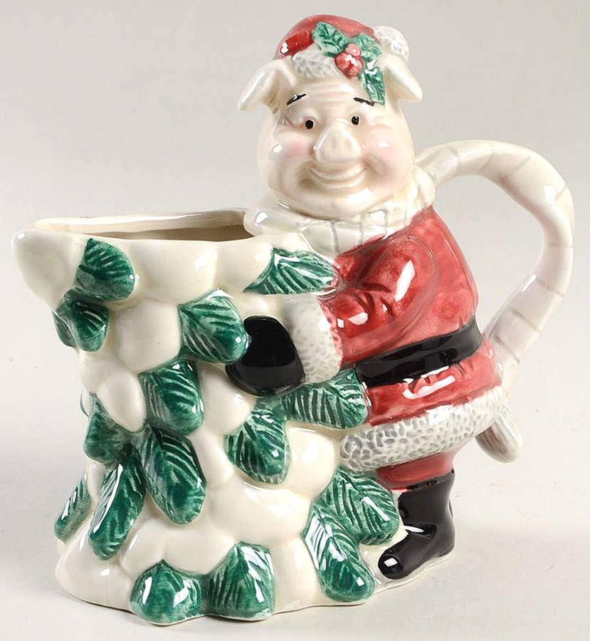 Yule Hog Creamer by Fitz & Floyd-1