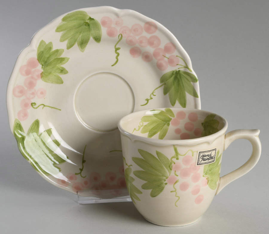 Le Treille Flat Cup & Saucer Set by Fitz & Floyd-1